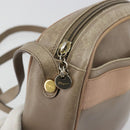 Salvatore Ferragamo Vala Shoulder Bag Leather Beige Gold Auth BA13281-16