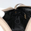 Salvatore Ferragamo Vala Shoulder Bag Leather Beige Gold Auth BA13281-20
