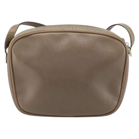 Salvatore Ferragamo Vala Shoulder Bag Leather Beige Gold Auth BA13281