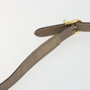 Salvatore Ferragamo Vala Shoulder Bag Leather Beige Gold Auth BA13281-9