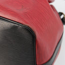 LOUIS VUITTON Epi Petit Noe Bag Bicolor Black Red M44172 LV Auth BA13282-8