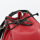 LOUIS VUITTON Epi Petit Noe Bag Bicolor Black Red M44172 LV Auth BA13282-10