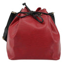 LOUIS VUITTON Epi Petit Noe Bag Bicolor Black Red M44172 LV Auth BA13282-13