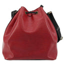 LOUIS VUITTON Epi Petit Noe Bag Bicolor Black Red M44172 LV Auth BA13282-2