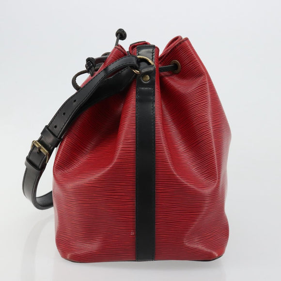 LOUIS VUITTON Epi Petit Noe Bag Bicolor Black Red M44172 LV Auth BA13282