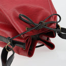 LOUIS VUITTON Epi Petit Noe Bag Bicolor Black Red M44172 LV Auth BA13282-6
