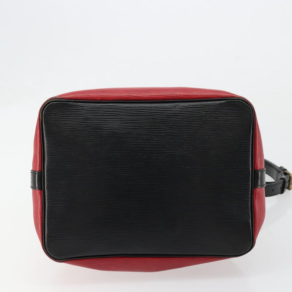 LOUIS VUITTON Epi Petit Noe Bag Bicolor Black Red M44172 LV Auth BA13282