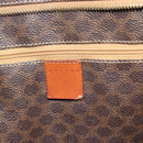 CELINE Macadam Canvas Tote Bag PVC Leather Brown Gold Auth BA13283-17