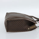 CELINE Macadam Canvas Tote Bag PVC Leather Brown Gold Auth BA13283-4