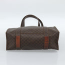 CELINE Macadam Canvas Tote Bag PVC Leather Brown Gold Auth BA13283-5