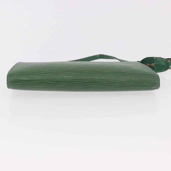 LOUIS VUITTON Epi Pochette Accessoires Pouch Green M52984 LV Auth BA13285
