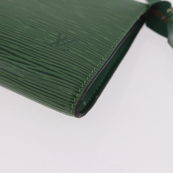 LOUIS VUITTON Epi Pochette Accessoires Pouch Green M52984 LV Auth BA13285
