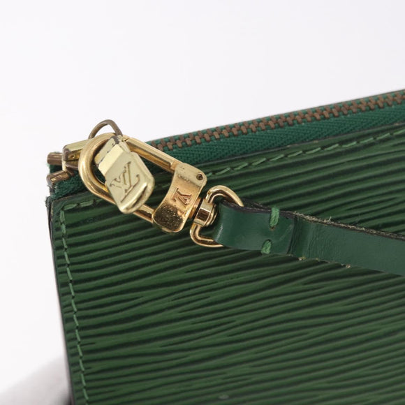 LOUIS VUITTON Epi Pochette Accessoires Pouch Green M52984 LV Auth BA13285