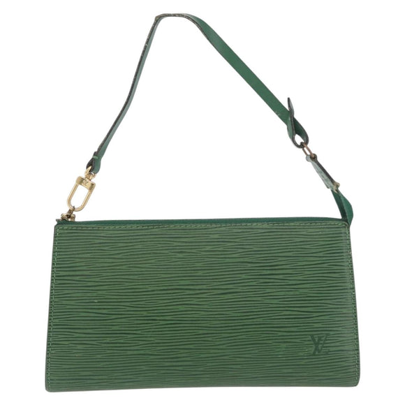 LOUIS VUITTON Epi Pochette Accessoires Pouch Green M52984 LV Auth BA13285