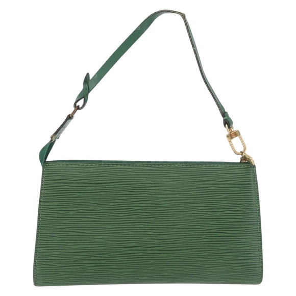 LOUIS VUITTON Epi Pochette Accessoires Pouch Green M52984 LV Auth BA13285