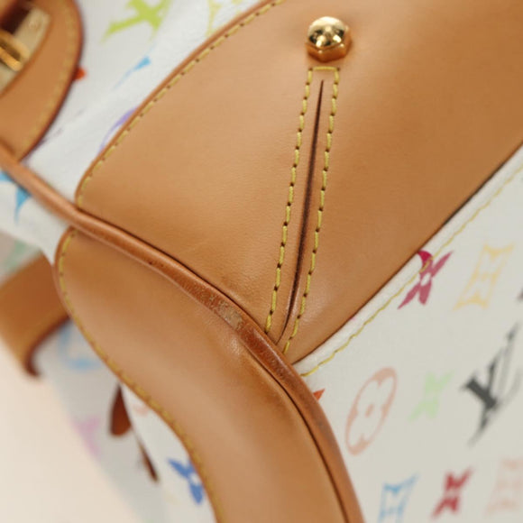 LOUIS VUITTON Monogram Multicolore Claudia Handtasche Weiß M40193 Auth BA13291SAV