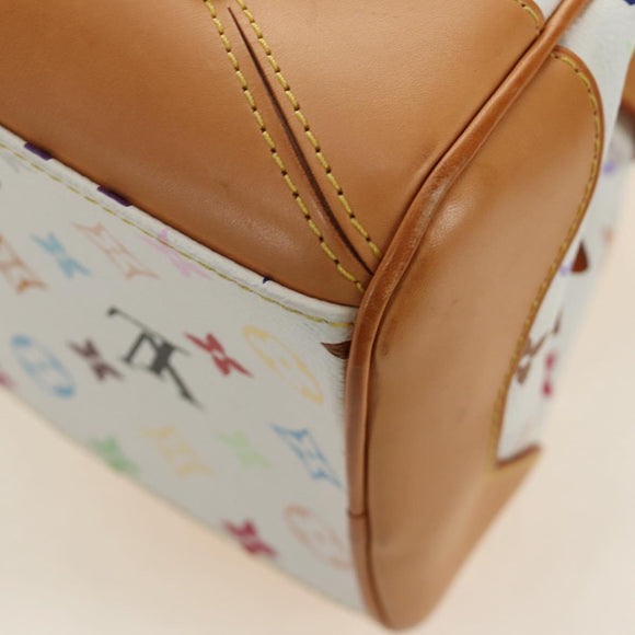 LOUIS VUITTON Monogram Multicolore Claudia Handtasche Weiß M40193 Auth BA13291SAV