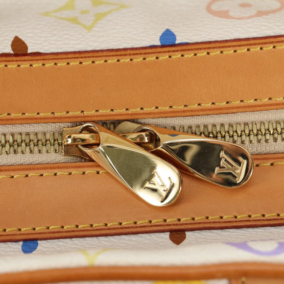 LOUIS VUITTON Monogram Multicolore Claudia Handtasche Weiß M40193 Auth BA13291SAV