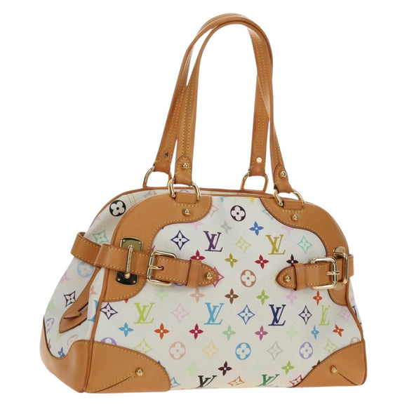 LOUIS VUITTON Monogram Multicolore Claudia Handtasche Weiß M40193 Auth BA13291SAV