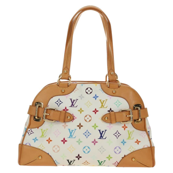 LOUIS VUITTON Monogram Multicolore Claudia Handtasche Weiß M40193 Auth BA13291SAV