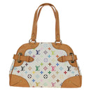 LOUIS VUITTON Monogram Multicolore Claudia Handtasche Weiß M40193 Auth BA13291SAV-2