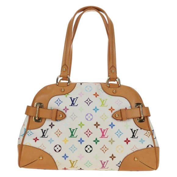 LOUIS VUITTON Monogram Multicolore Claudia Handtasche Weiß M40193 Auth BA13291SAV