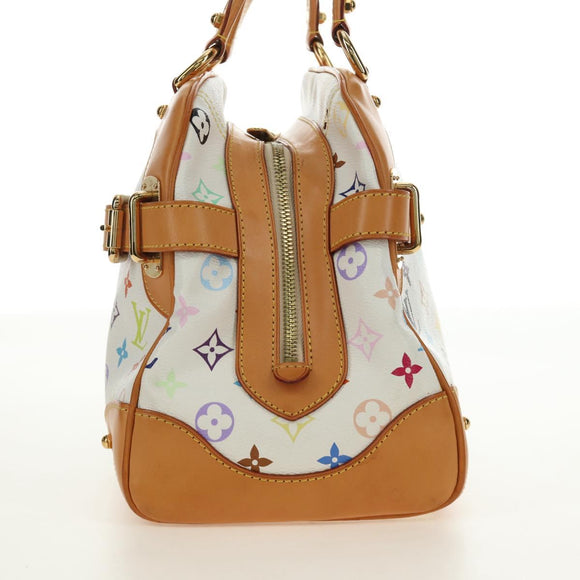 LOUIS VUITTON Monogram Multicolore Claudia Handtasche Weiß M40193 Auth BA13291SAV