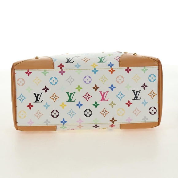 LOUIS VUITTON Monogram Multicolore Claudia Handtasche Weiß M40193 Auth BA13291SAV