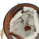 Salvatore Ferragamo Gancini Straw Bag Raffia Beige Gold Auth BA13293SM-26