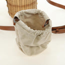 Salvatore Ferragamo Gancini Straw Bag Raffia Beige Gold Auth BA13293SM-27