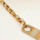CHANEL Matelasse Ketten-Schultertasche Canvas Beige Gold CC Auth BA13294M-16