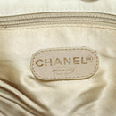 CHANEL Matelasse Ketten-Schultertasche Canvas Beige Gold CC Auth BA13294M-25