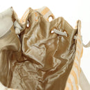 CHANEL Matelasse Ketten-Schultertasche Canvas Beige Gold CC Auth BA13294M-27