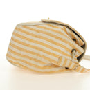 CHANEL Matelasse Ketten-Schultertasche Canvas Beige Gold CC Auth BA13294M-6
