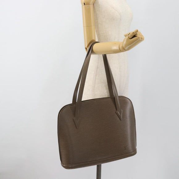 LOUIS VUITTON Epi Lussac Umhängetasche Grau Piment M5228C LV Auth BA13297