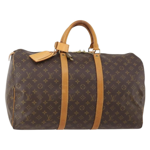 LOUIS VUITTON Monogram Keepall 50 Boston Bag M41426 LV Auth BA13298A
