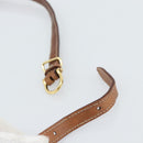 CELINE Macadam Canvas Shoulder Bag PVC Leather Brown Gold Auth BA13301-8