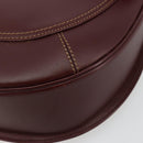 CARTIER Must Line Shoulder Bag Leather Bordeaux Gold Auth BA13302A-10