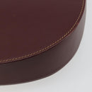 CARTIER Must Line Shoulder Bag Leather Bordeaux Gold Auth BA13302A-13