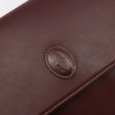 CARTIER Must Line Shoulder Bag Leather Bordeaux Gold Auth BA13302A-14