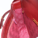 CARTIER Must Line Shoulder Bag Leather Bordeaux Gold Auth BA13302A-19