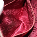 CARTIER Must Line Shoulder Bag Leather Bordeaux Gold Auth BA13302A-21