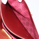 CARTIER Must Line Shoulder Bag Leather Bordeaux Gold Auth BA13302A-22