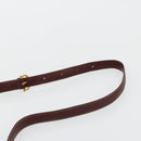 CARTIER Must Line Shoulder Bag Leather Bordeaux Gold Auth BA13302A-8