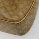 CELINE Macadam Canvas Schoudertas PVC Beige Goud Auth BA13304M-14