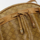 CELINE Macadam Canvas Schoudertas PVC Beige Goud Auth BA13304M-18