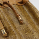 CELINE Macadam Canvas Schoudertas PVC Beige Goud Auth BA13304M-9