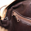 CELINE Macadam Canvas Schoudertas PVC Beige Goud Auth BA13304M-22