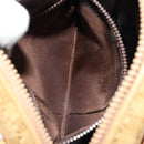 CELINE Macadam Canvas Schoudertas PVC Beige Goud Auth BA13304M-23