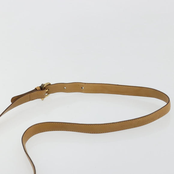 CELINE Macadam Canvas Schoudertas PVC Beige Goud Auth BA13304M